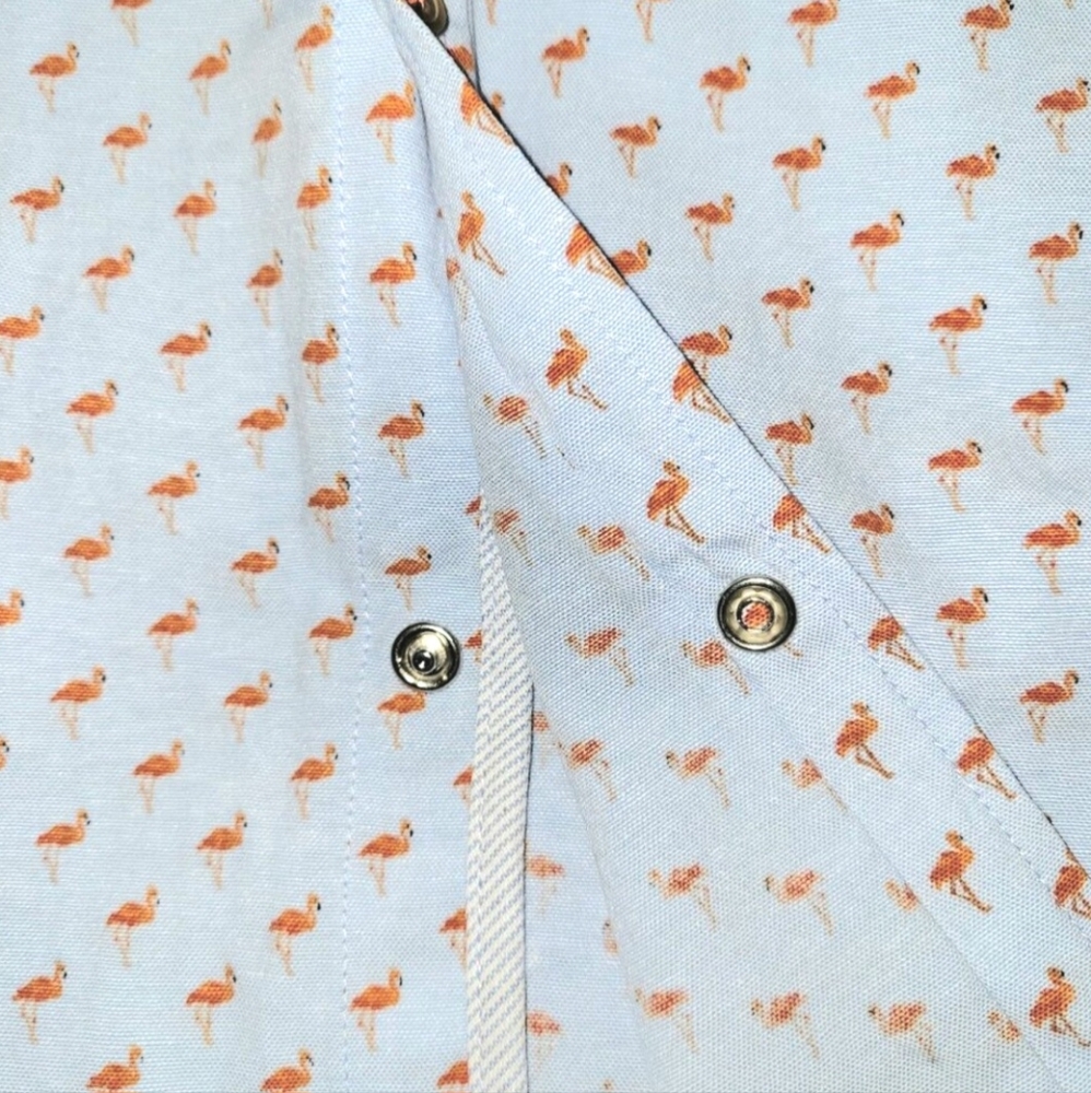 Sovereign Code Button Down Flamingo Print Shirt i… - image 5